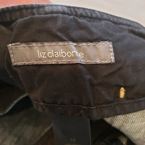 Liz Claiborne Denim Midi Skirt 4 Pocket Cotton Blue Size 10 - Picture 13 of 13